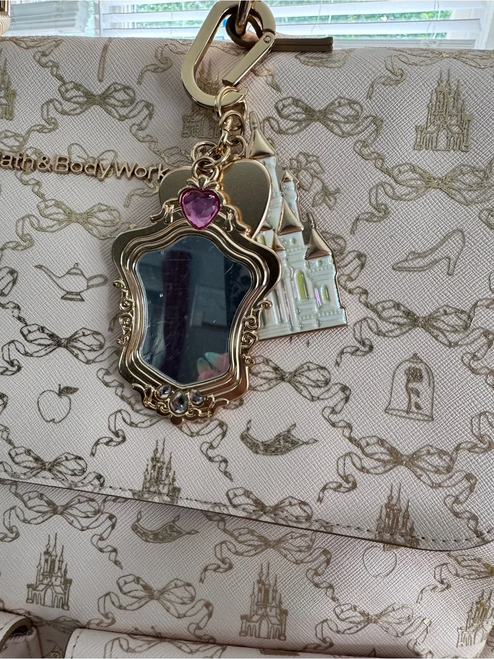 Bath & Body Works Cream & Gold Disney Princess Backpack Tote